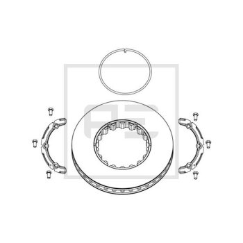 PE Automotive Bremsscheibe - passend für 146.224-00A...