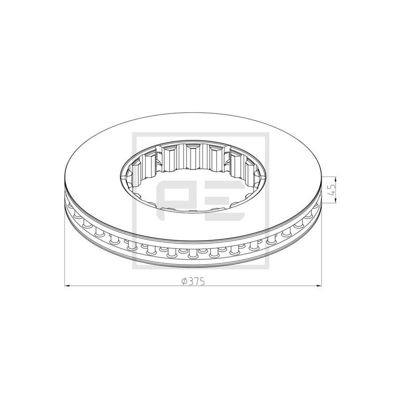 PE Automotive Bremsscheibe - passend für 146.224-10A - 14622410A - 85 110 494