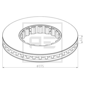 PE Automotive Bremsscheibe - passend für 146.224-10A...