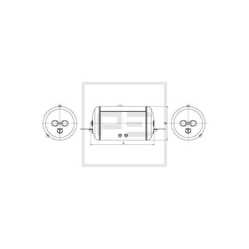 PE Automotive Luftbehälter, Druckluftanlage - passend für 296.101-80A - 29610180A - 2 199 336