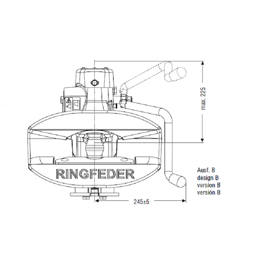 RINGFEDER Anhängerkupplung automatisch 5050 B - 14996217 - RF50 A - 15990578