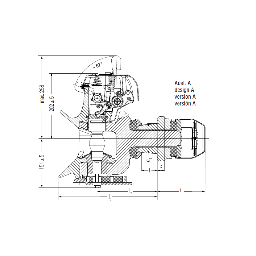 RINGFEDER Anhängerkupplung automatisch 5050G4 A - 14996645
