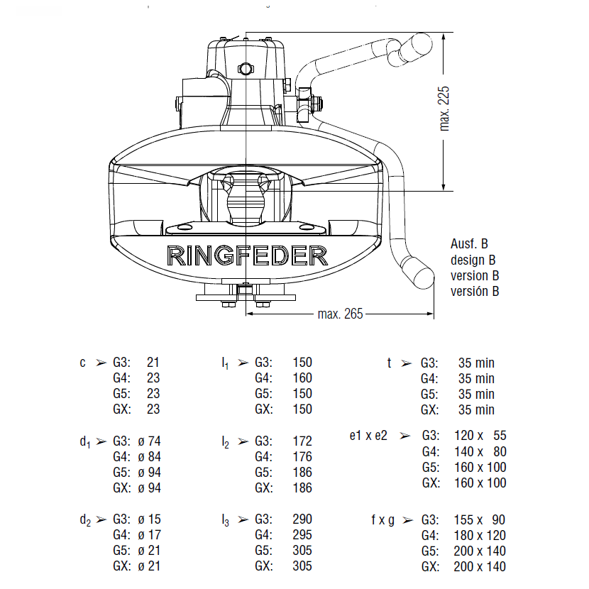 RINGFEDER Anhängerkupplung automatisch 5050G4 A - 14996645