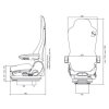 Luftfeder-Sitz KomfortKing Plus mit intergriertem 24V Kompressor u. Sitzheizung - MSG 90.6