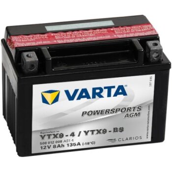 VARTA Starterbatterie 508012008A514; Spannung 12V;...