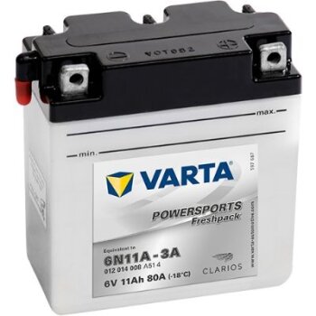 VARTA Starterbatterie 012014008A514; Spannung 6V;...