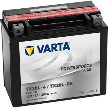 VARTA Starterbatterie 518901025I314 für 2-80310055;...