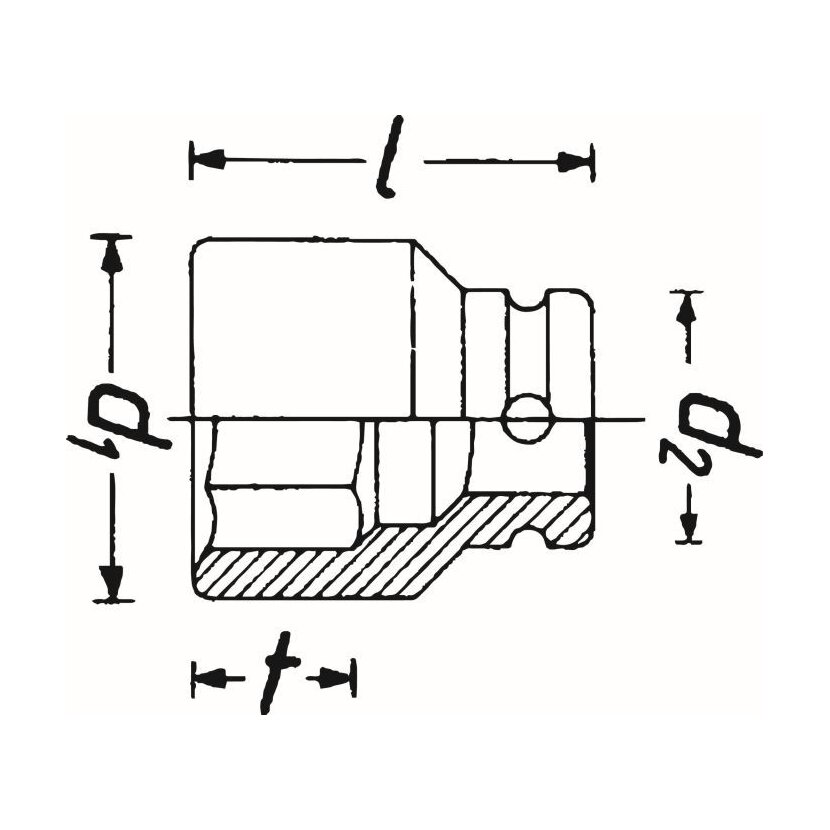 HAZET Kraft-Stecknuss 1000S-27 - 1000S27 für 3037-2