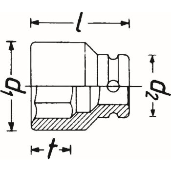 HAZET Kraft-Stecknuss 1000S-30 - 1000S30 für...
