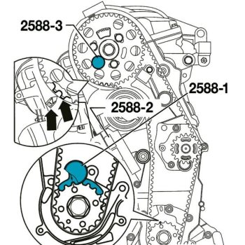 HAZET Arretierwerkzeug, Kurbelwelle 2588-1 - 25881...