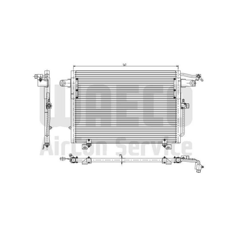 WAECO Kondensator, Klimaanlage 8880400016 für 4A0260403AB