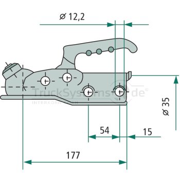 Kugelkupplung, 1600 kg, AK 161, Durchmesser 50 mm, Soft-Dock