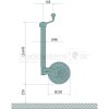 Stützrad Durchmesser 48 mm, Stützlast 300 kg, Metallfelge