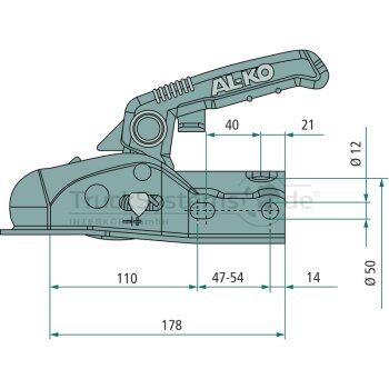 AL-KO Kugelkupplung 1730220, 1600 kg, AK 161, Durchmesser...