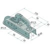 Kugelkupplung 750 kg, AK 7 Ausfür E, vierkant 60 mm