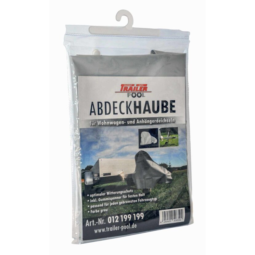 Deichselabdeckung/ Deichselhaube/ Abdeckhaube passend für Deichseln/Kugelkupplungen, grau