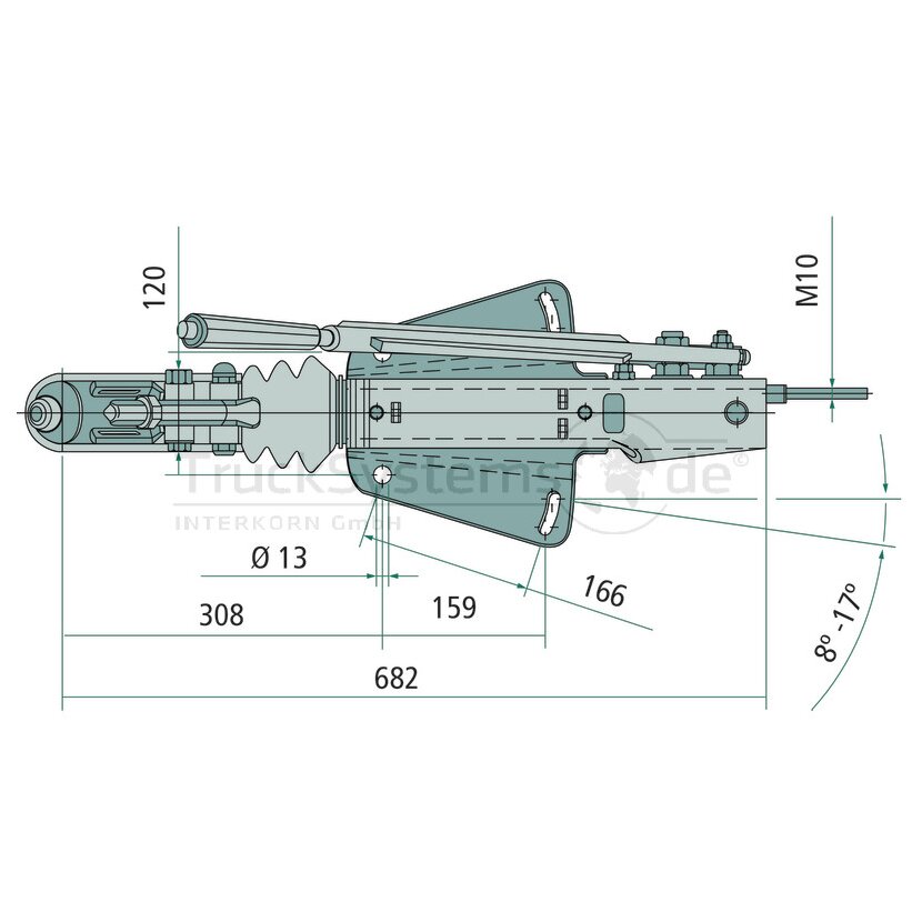 Auflaufeinrichtung Typ 161S, 1600kg, oben