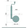 Stützrad Durchmesser 48 mm, Stützlast 150 kg, Metallfelge