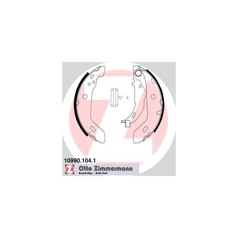 ZIMMERMANN Bremsbackensatz 10990.104.1 - 109901041 für 168 420 0220