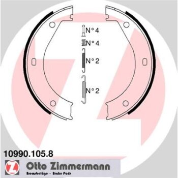 ZIMMERMANN Bremsbackensatz, Feststellbremse 10990.105.8 -...