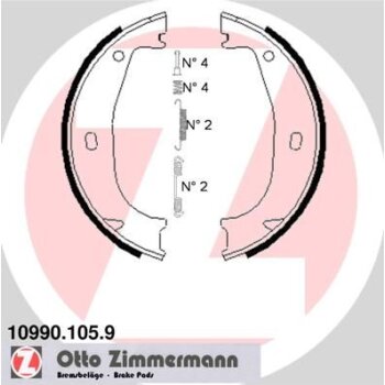 ZIMMERMANN Bremsbackensatz, Feststellbremse 10990.105.9 -...