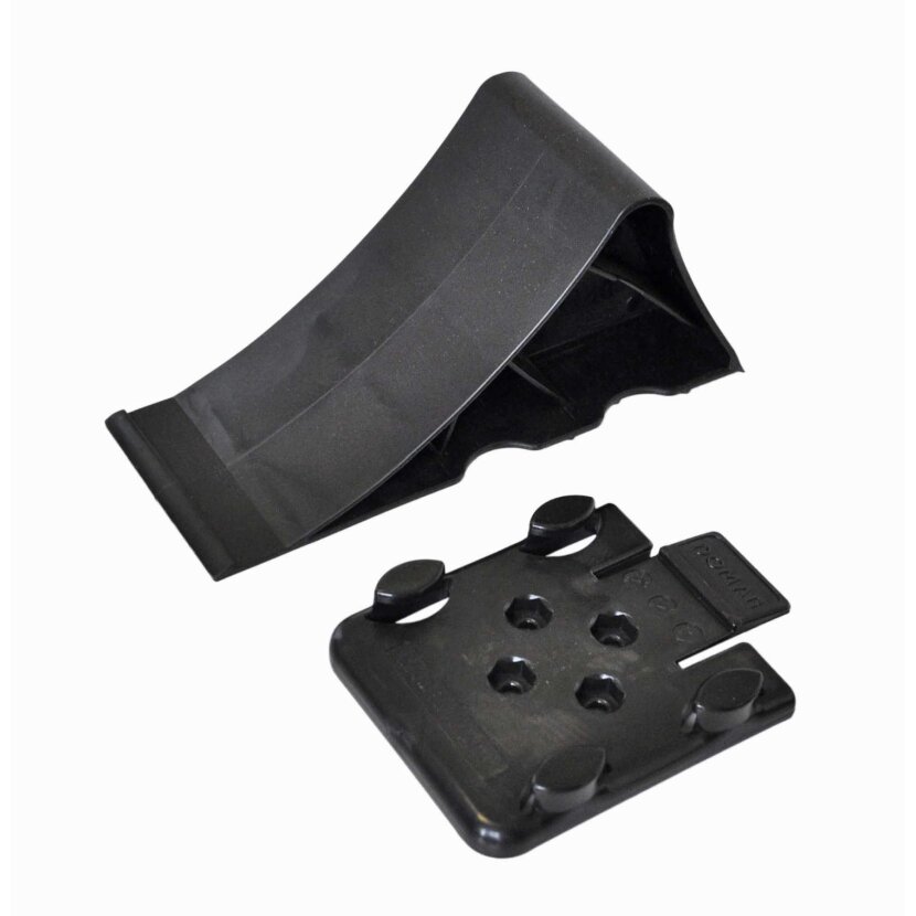 Unterlegkeil+Halter, L 225 mm, Kunststoff, schwarz