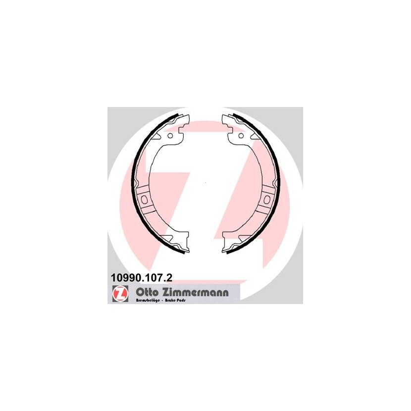 ZIMMERMANN Bremsbackensatz, Feststellbremse 10990.107.2 - 109901072 für 04882576