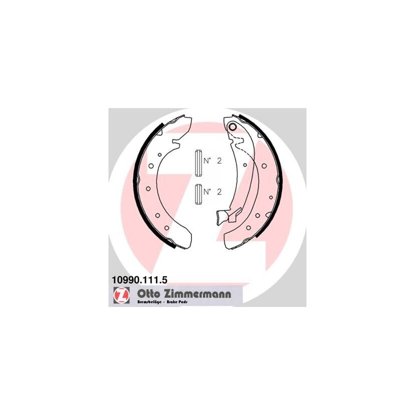 ZIMMERMANN Bremsbackensatz 10990.111.5 - 109901115 für 9467549388