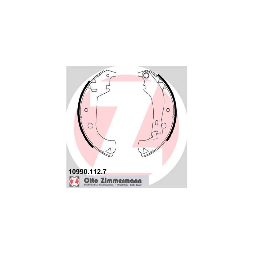 ZIMMERMANN Bremsbackensatz 10990.112.7 - 109901127 für 7082149