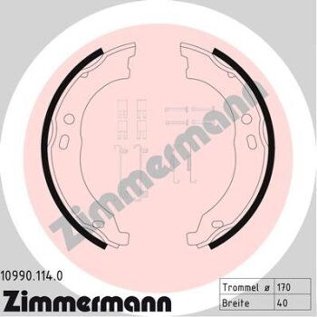 ZIMMERMANN Bremsbackensatz, Feststellbremse 10990.114.0 -...