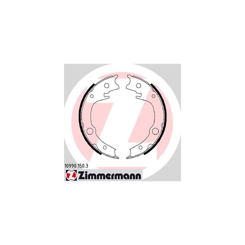ZIMMERMANN Bremsbackensatz, Feststellbremse 10990.150.3 - 109901503 für 04495-05040