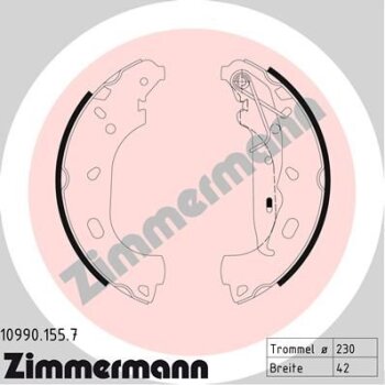 ZIMMERMANN Bremsbackensatz 10990.155.7 - 109901557...