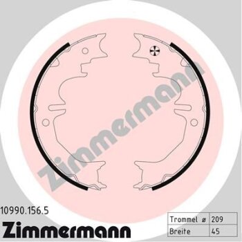 ZIMMERMANN Bremsbackensatz, Feststellbremse 10990.156.5 -...