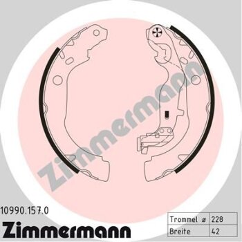 ZIMMERMANN Bremsbackensatz 10990.157.0 - 109901570...