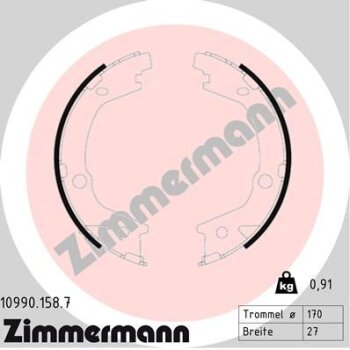 ZIMMERMANN Bremsbackensatz, Feststellbremse 10990.158.7 -...