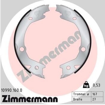 ZIMMERMANN Bremsbackensatz, Feststellbremse 10990.160.0 -...