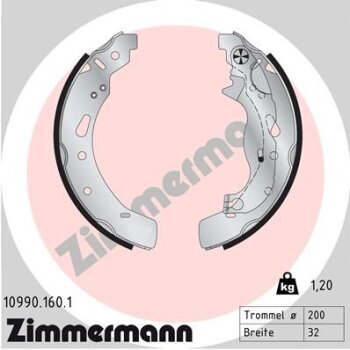 ZIMMERMANN Bremsbackensatz 10990.160.1 - 109901601...