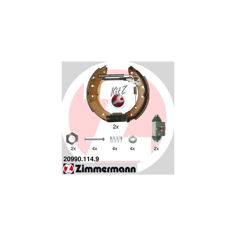 ZIMMERMANN Bremsbackensatz 20990.114.9 - 209901149 für 7701 201 758