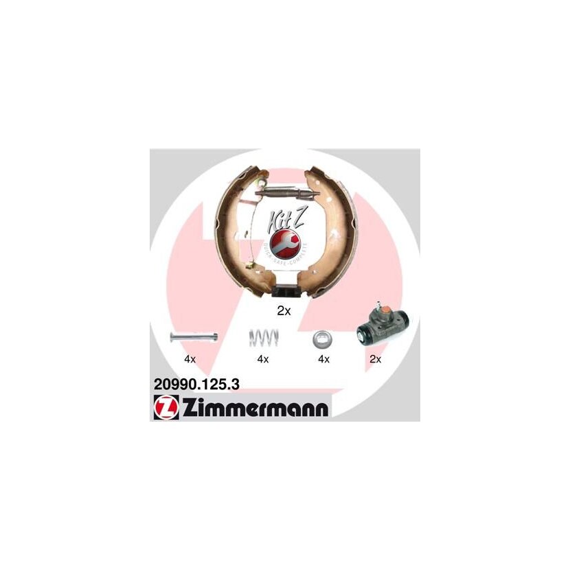 ZIMMERMANN Bremsbackensatz 20990.125.3 - 209901253 für YC152 B256 AF