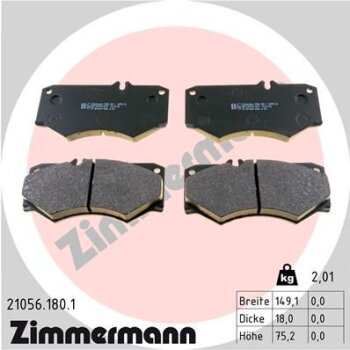 ZIMMERMANN Bremsbelagsatz, Scheibenbremse 21056.180.1 -...