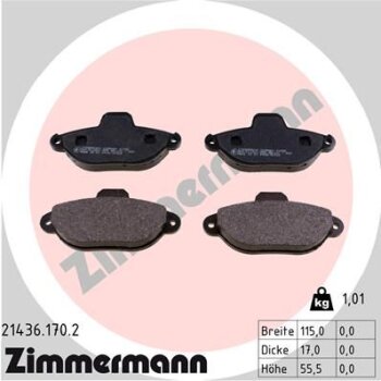 ZIMMERMANN Bremsbelagsatz, Scheibenbremse 21436.170.2 -...