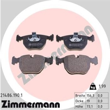 ZIMMERMANN Bremsbelagsatz, Scheibenbremse 21486.190.1 -...