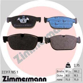 ZIMMERMANN Bremsbelagsatz, Scheibenbremse 22317.185.1 -...