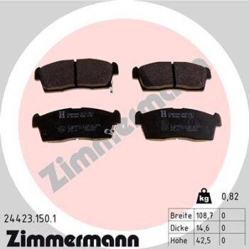 ZIMMERMANN Bremsbelagsatz, Scheibenbremse 24423.150.1 -...