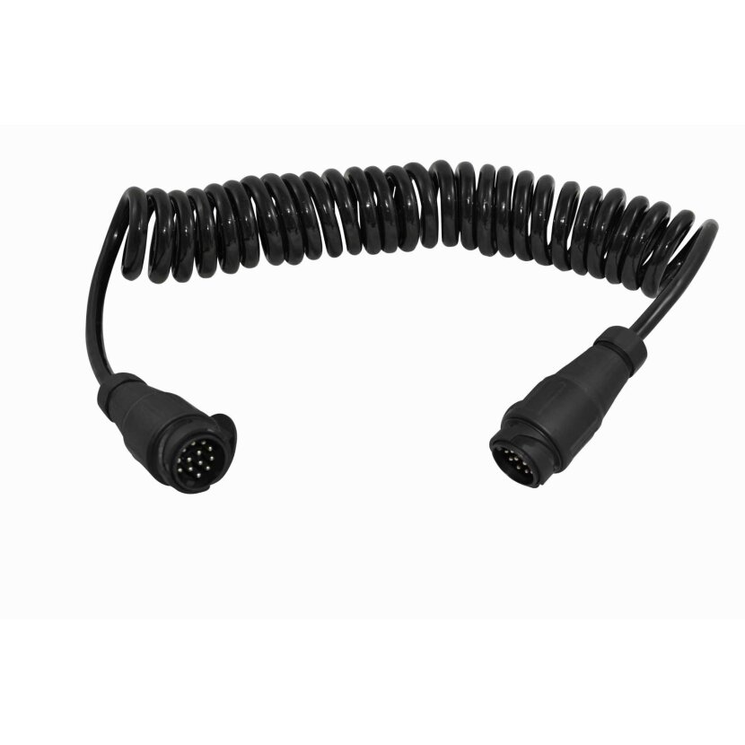 Spiralkabel 2x13 Pol PVC-Stecker 3,5 m