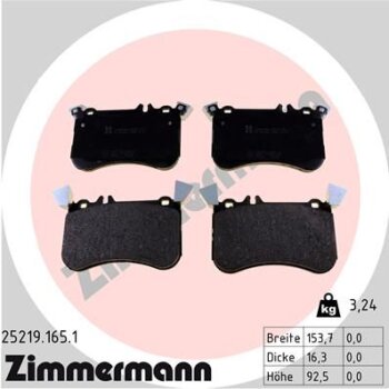 ZIMMERMANN Bremsbelagsatz, Scheibenbremse 25219.165.1 -...