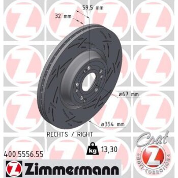 ZIMMERMANN Bremsscheibe 400.5556.55 - 400555655 für...