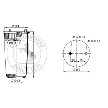 CONTITECH AIR SPRING Federbalg, Luftfederung 4862 N1 P01...