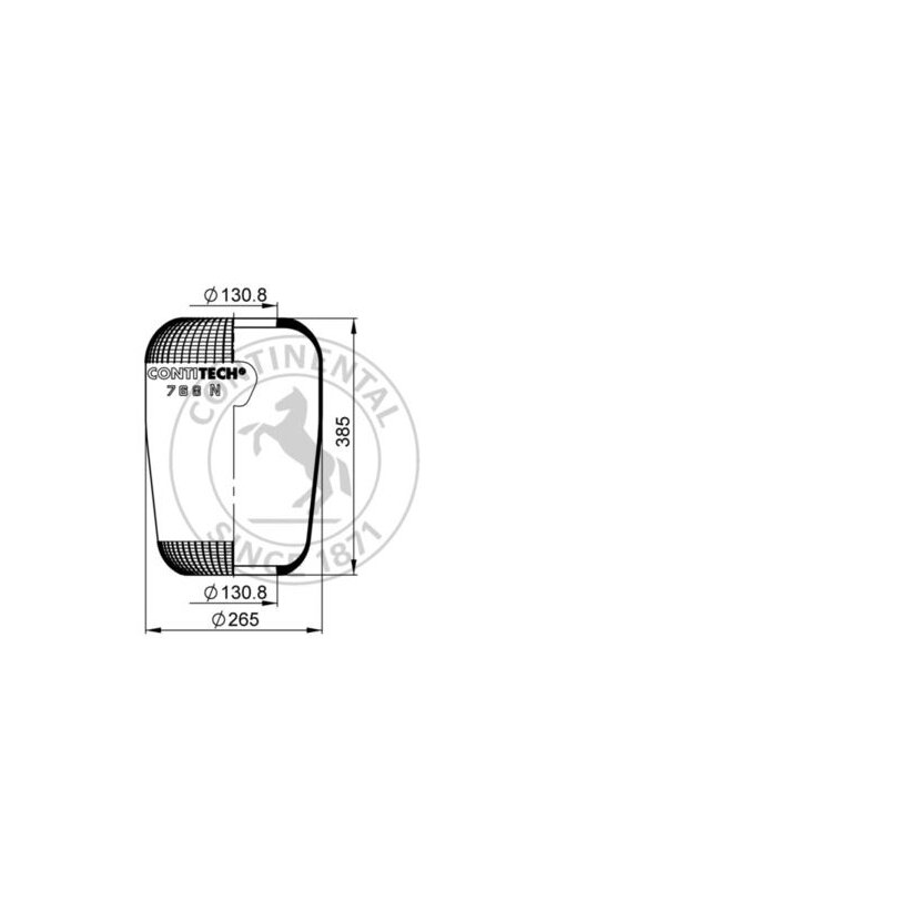 CONTITECH AIR SPRING Federbalg, Luftfederung 768 N - 768N für 1 612 455