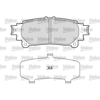 VALEO Bremsbelagsatz, Scheibenbremse 601658 für...